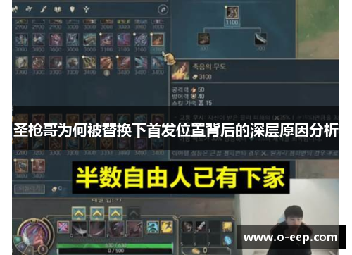 圣枪哥为何被替换下首发位置背后的深层原因分析